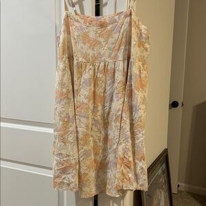 Torrid Floral Midi Dress - Cream, Orange, Purple